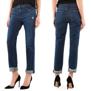 JBrand Raw Hem Johnny Mid Rise Boyfit Jeans 27